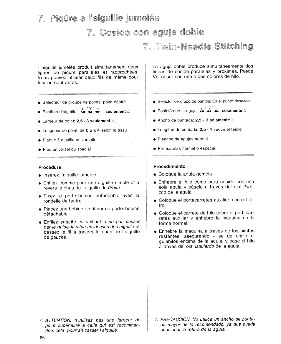 Î¥^0[rù, Procédure, Ï js | SINGER 9614 User Manual | Page 68 / 76