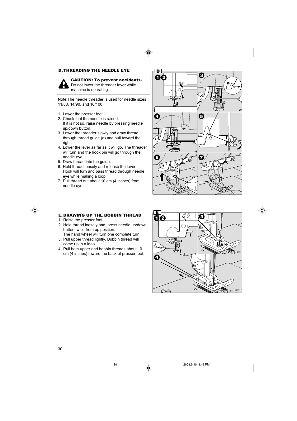 SINGER 9910 Quantum User Manual | Page 30 / 80