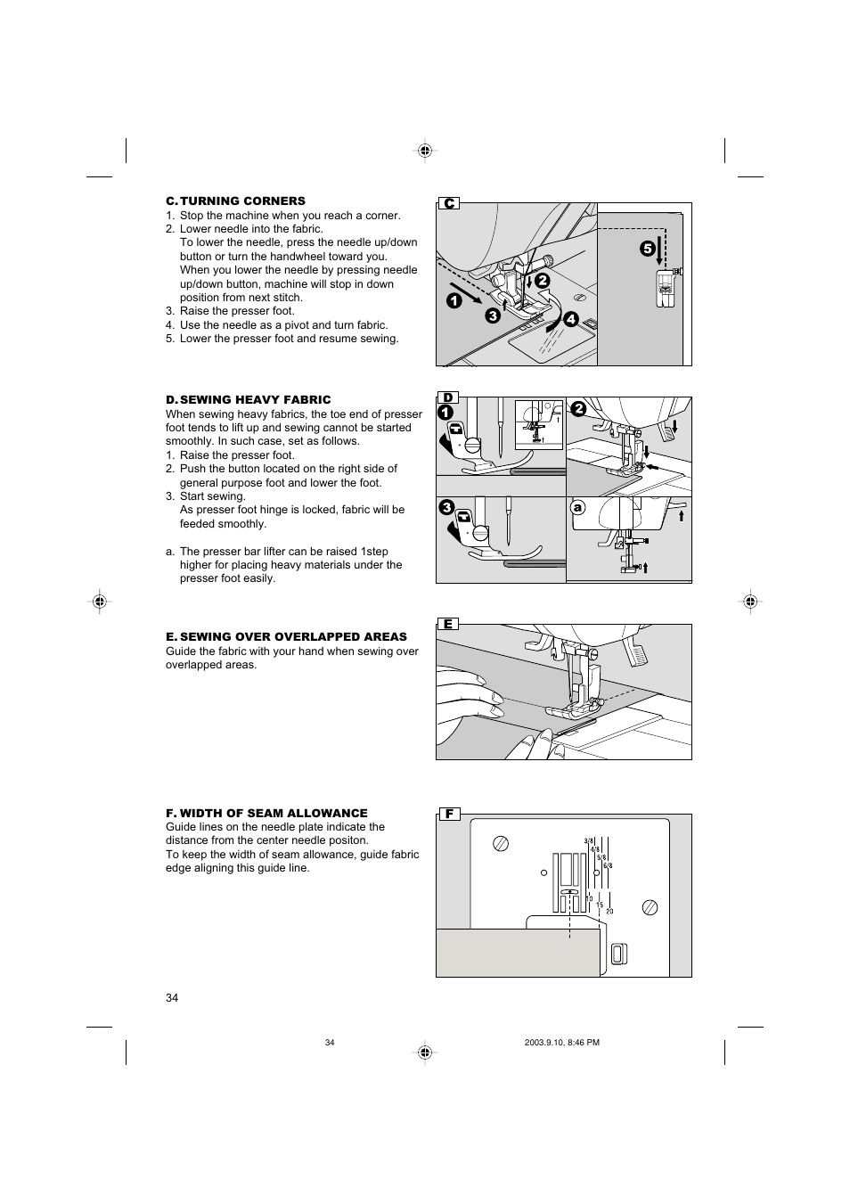 SINGER 9910 Quantum User Manual | Page 34 / 80