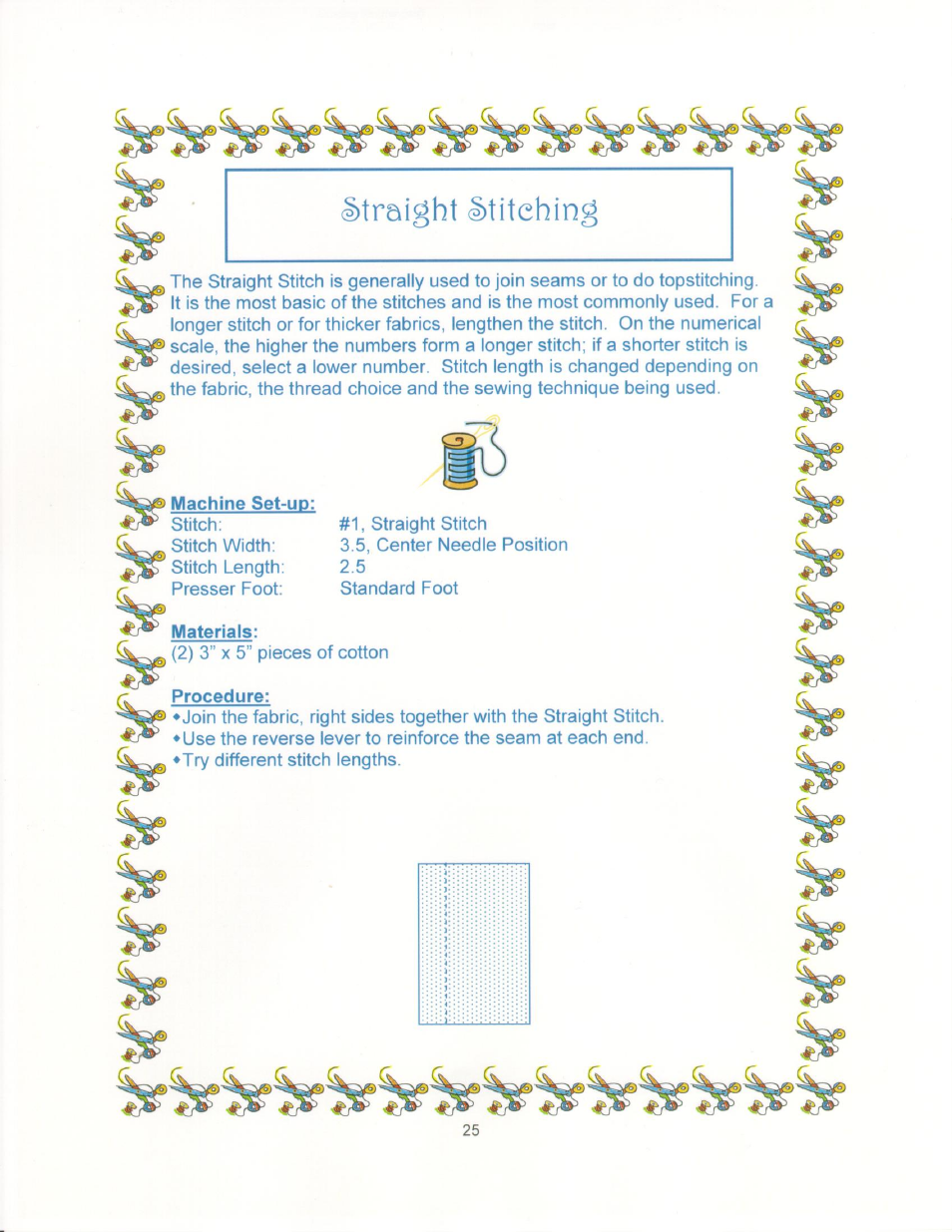 Machine set-up, Materials | SINGER 9910-WORKBOOK Quantum User Manual | Page 33 / 64