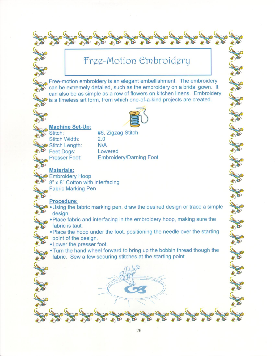 Machine set-up, Materials, Procedure | SINGER 9910-WORKBOOK Quantum User Manual | Page 34 / 64