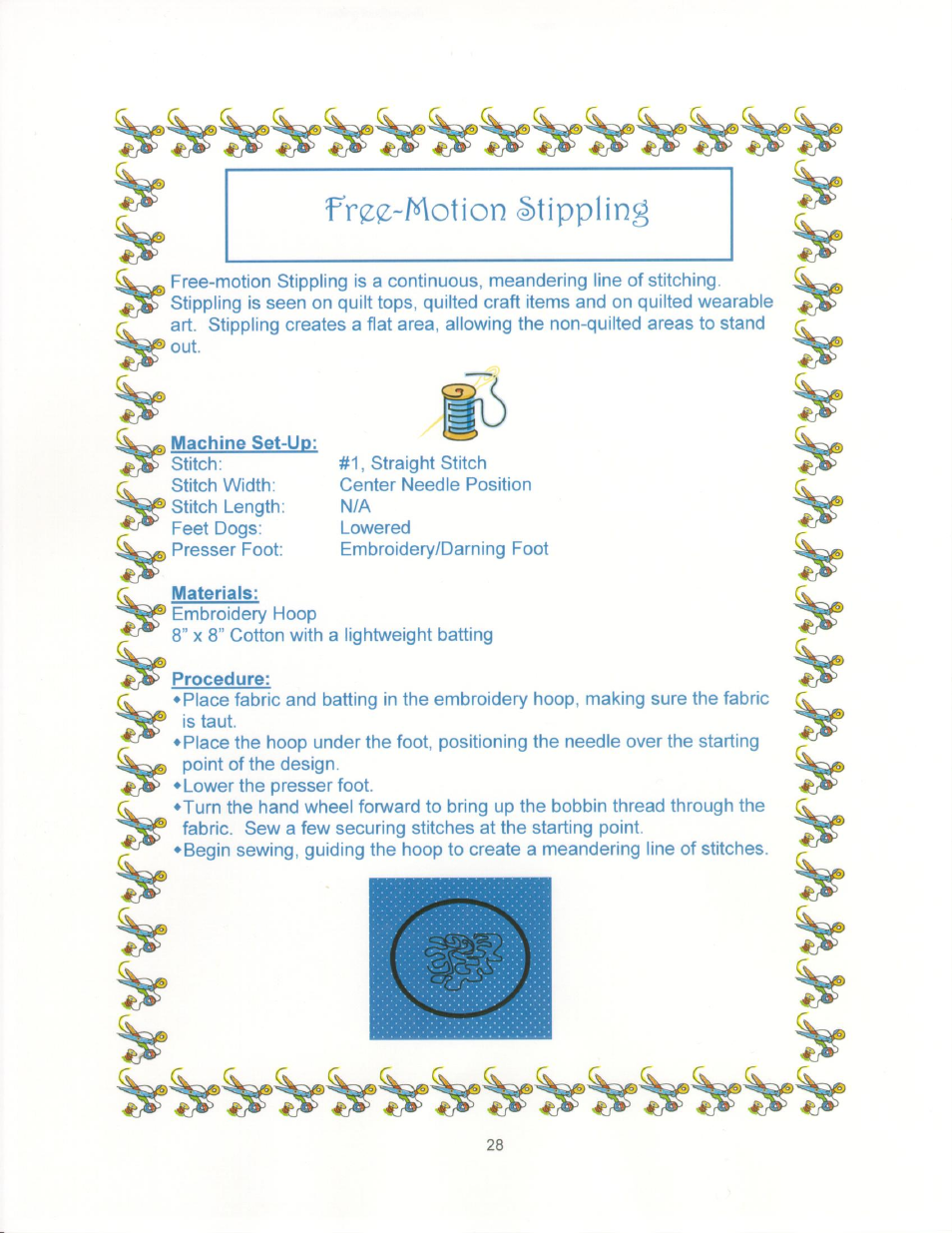 Machine set-up, Materials | SINGER 9910-WORKBOOK Quantum User Manual | Page 36 / 64