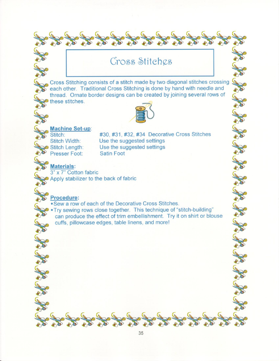 Machine set-up, Materials | SINGER 9910-WORKBOOK Quantum User Manual | Page 46 / 64