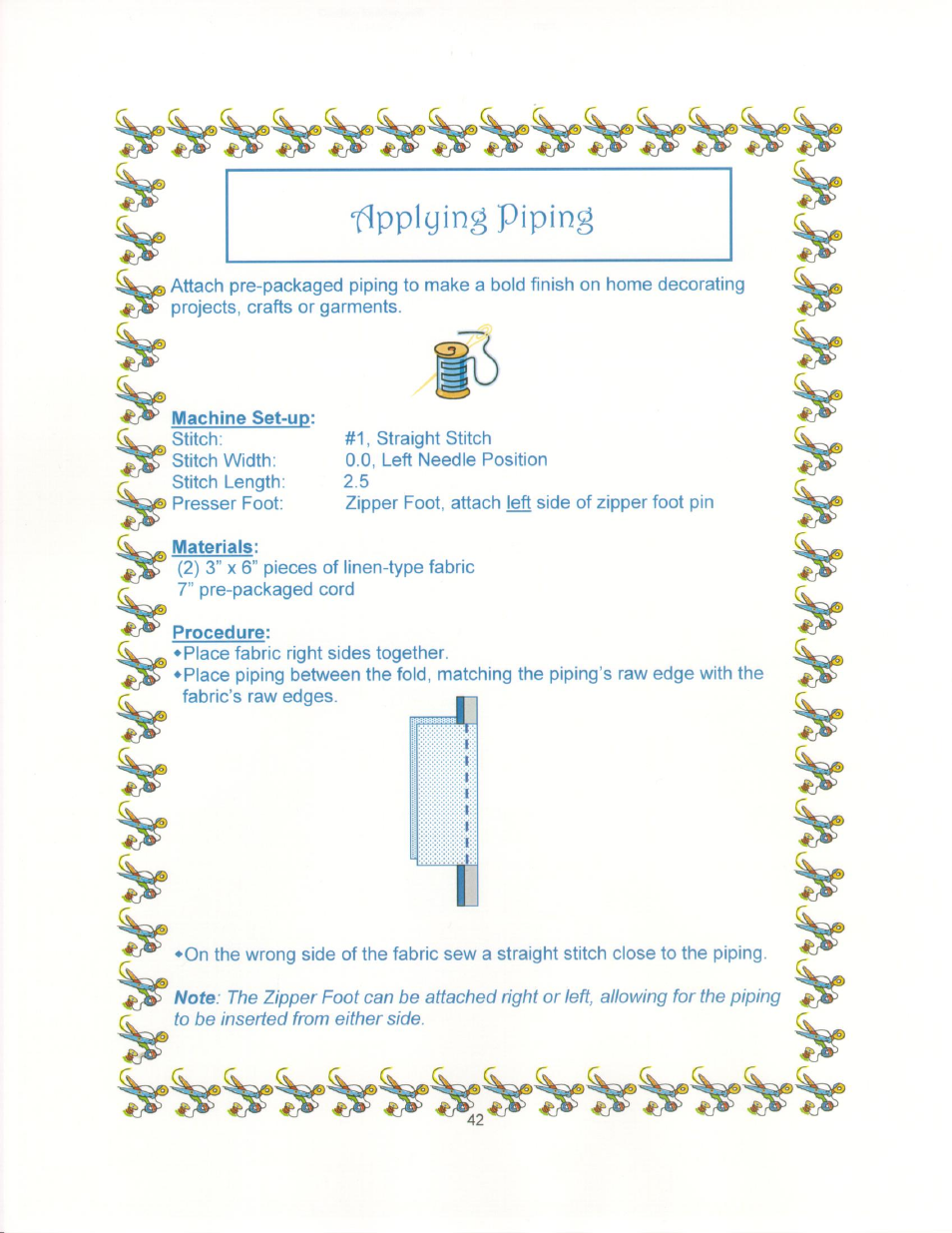 Machine set-up, Materials, Procedure | SINGER 9910-WORKBOOK Quantum User Manual | Page 53 / 64