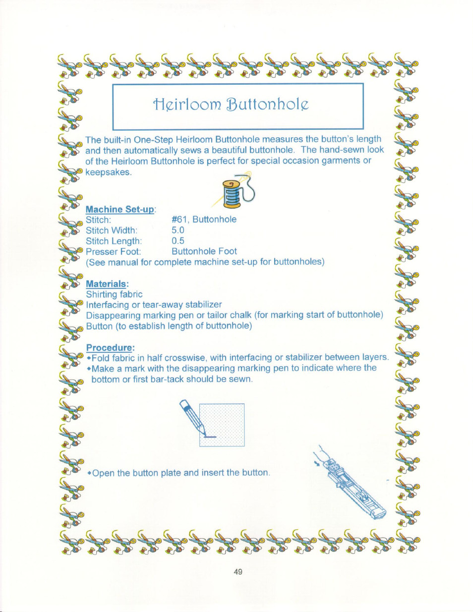 Machine set-up, Materials, Procedure | SINGER 9910-WORKBOOK Quantum User Manual | Page 60 / 64