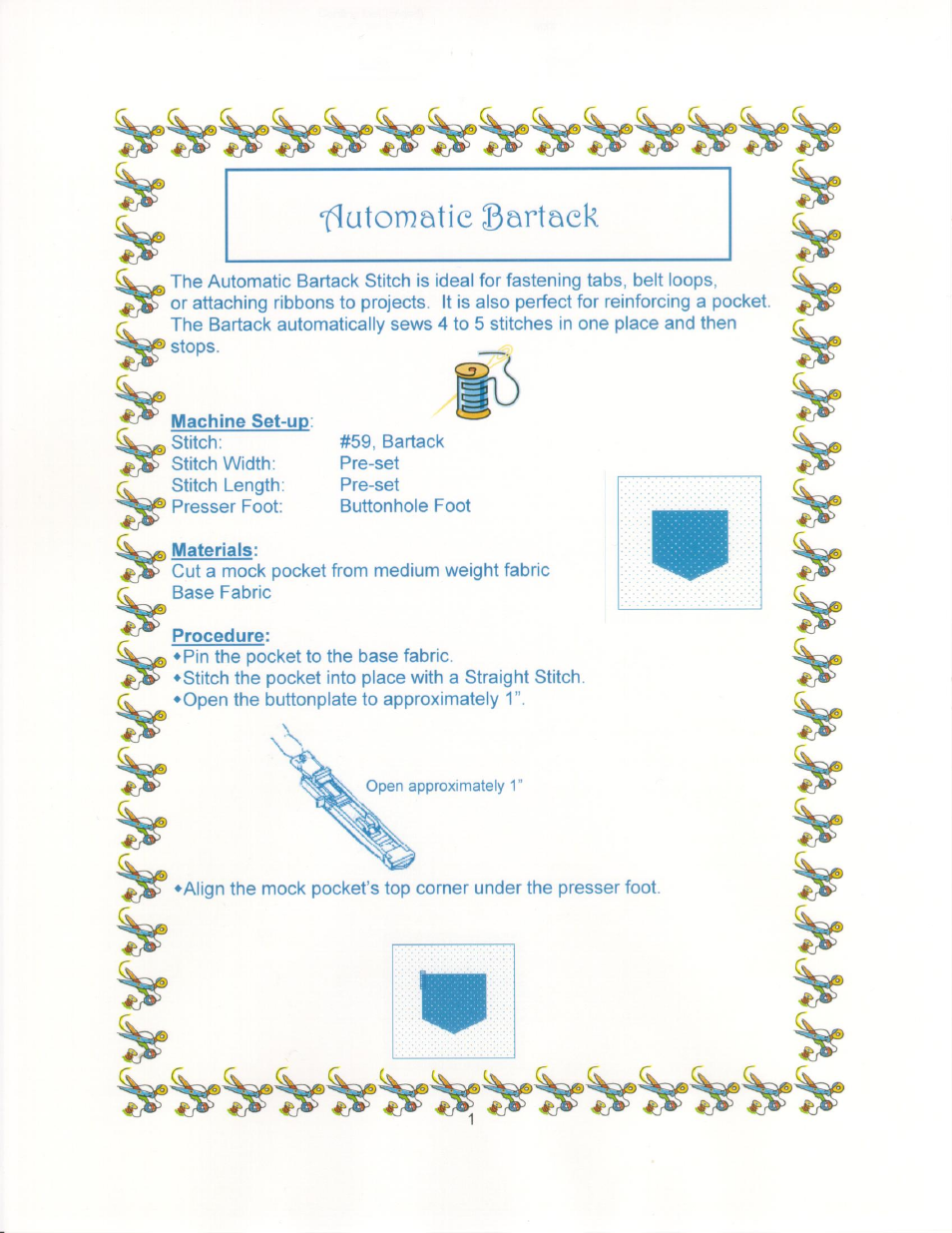 Machine set-up, Materials, Procedure | SINGER 9910-WORKBOOK Quantum User Manual | Page 9 / 64