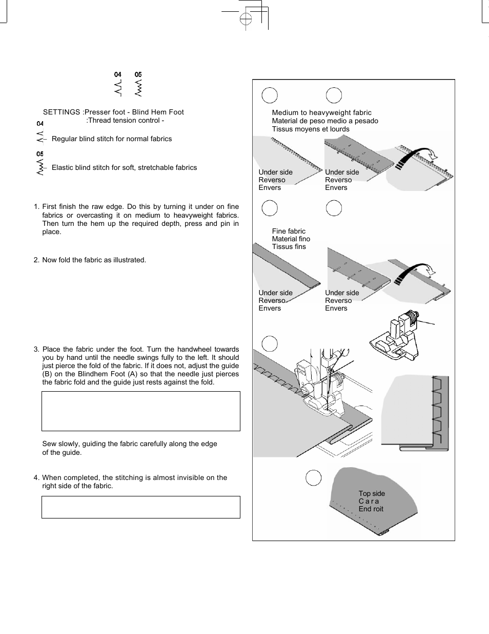 Blind stitch | SINGER CE-150 Futura User Manual | Page 42 / 127