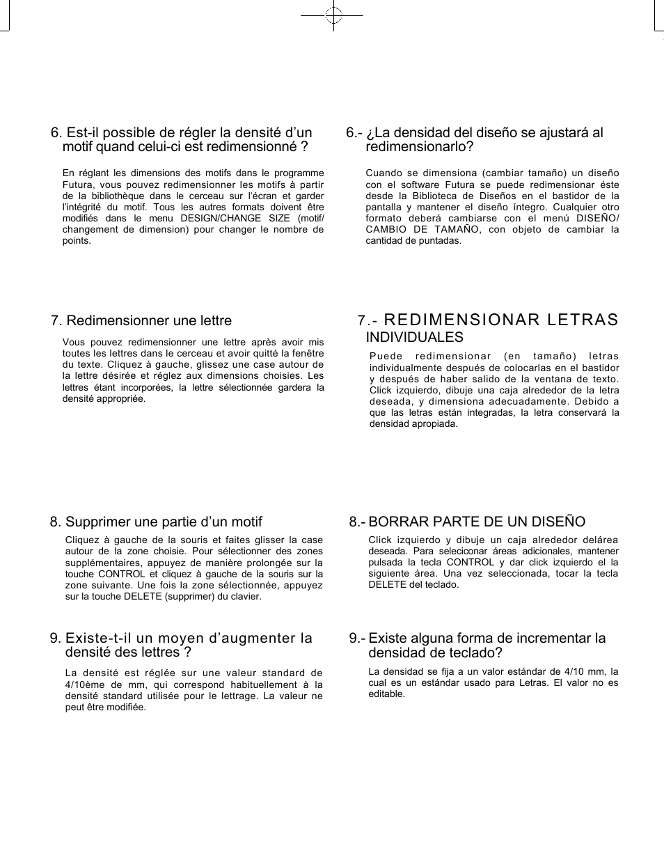 Redimensionar letras | SINGER CE-150 Futura User Manual | Page 91 / 127