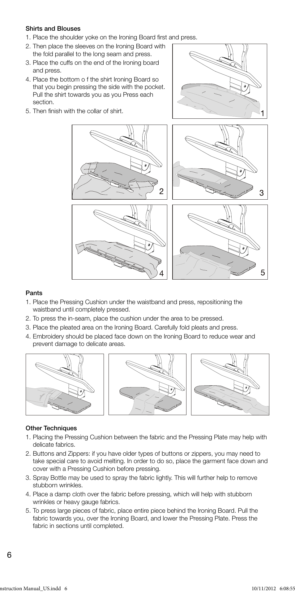 SINGER ESP18 ELECTRONIC STEAM PRESS User Manual | Page 8 / 10