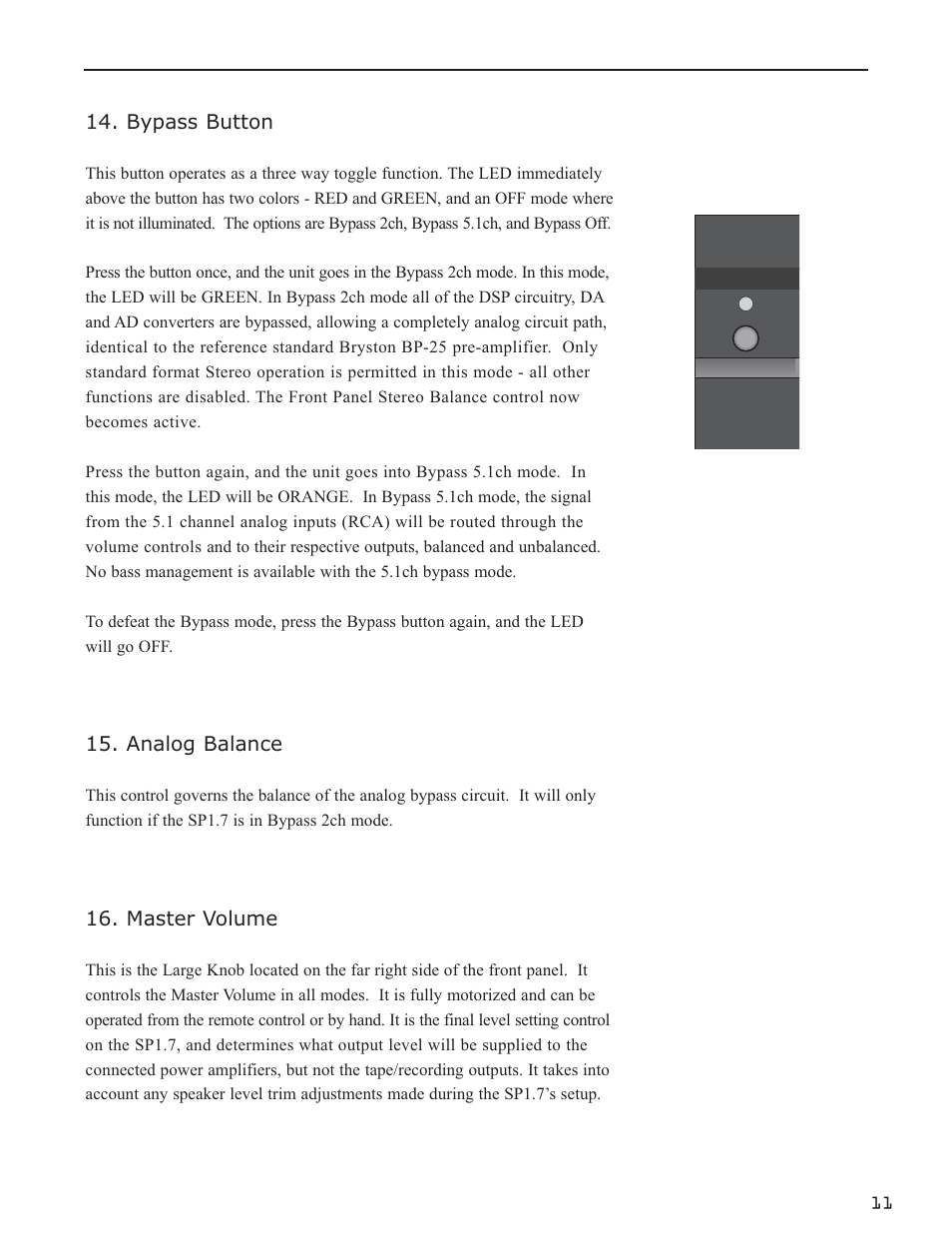 Bryston SP1.7 User Manual | Page 13 / 40