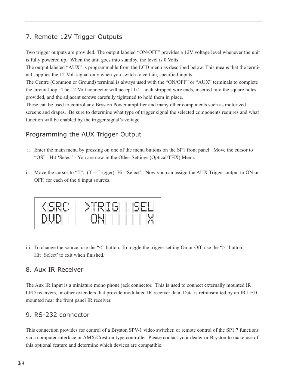 Bryston SP1.7 User Manual | Page 16 / 40