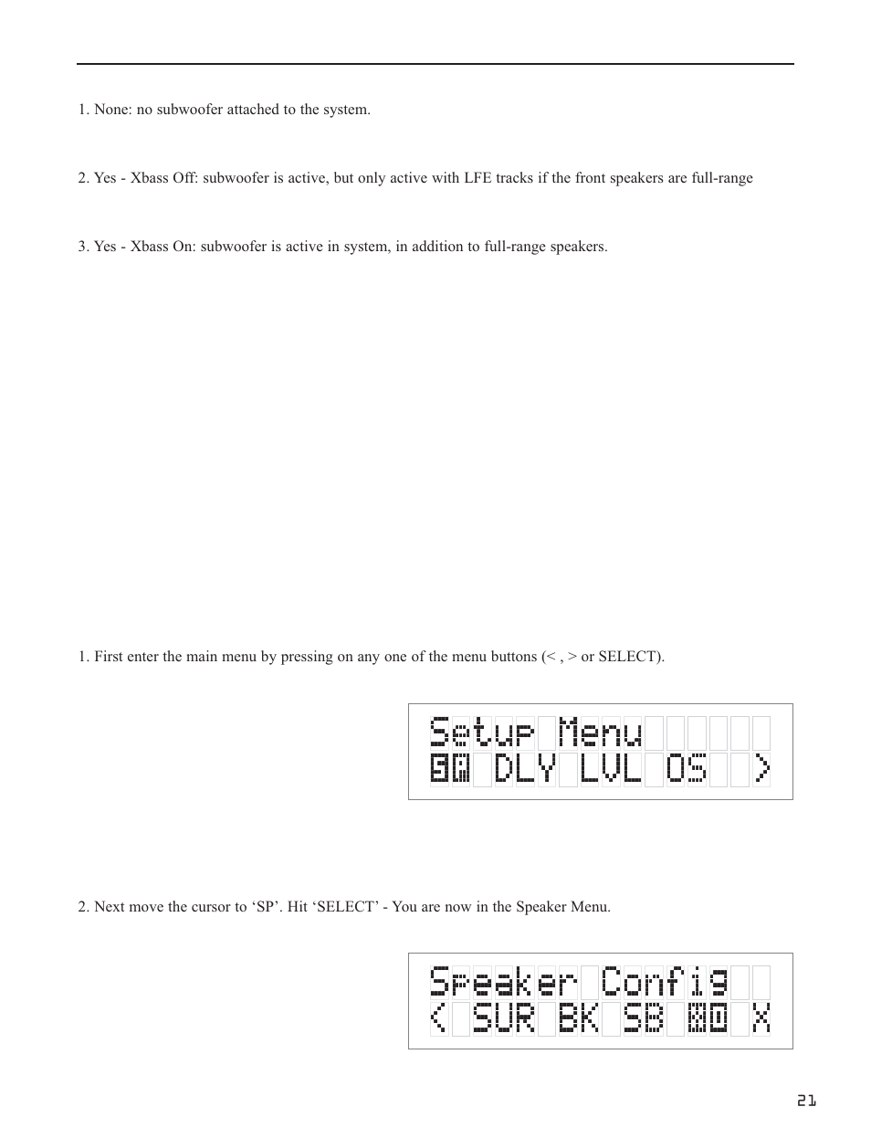 Setting the speaker crossover frequency | Bryston SP1.7 User Manual | Page 23 / 40