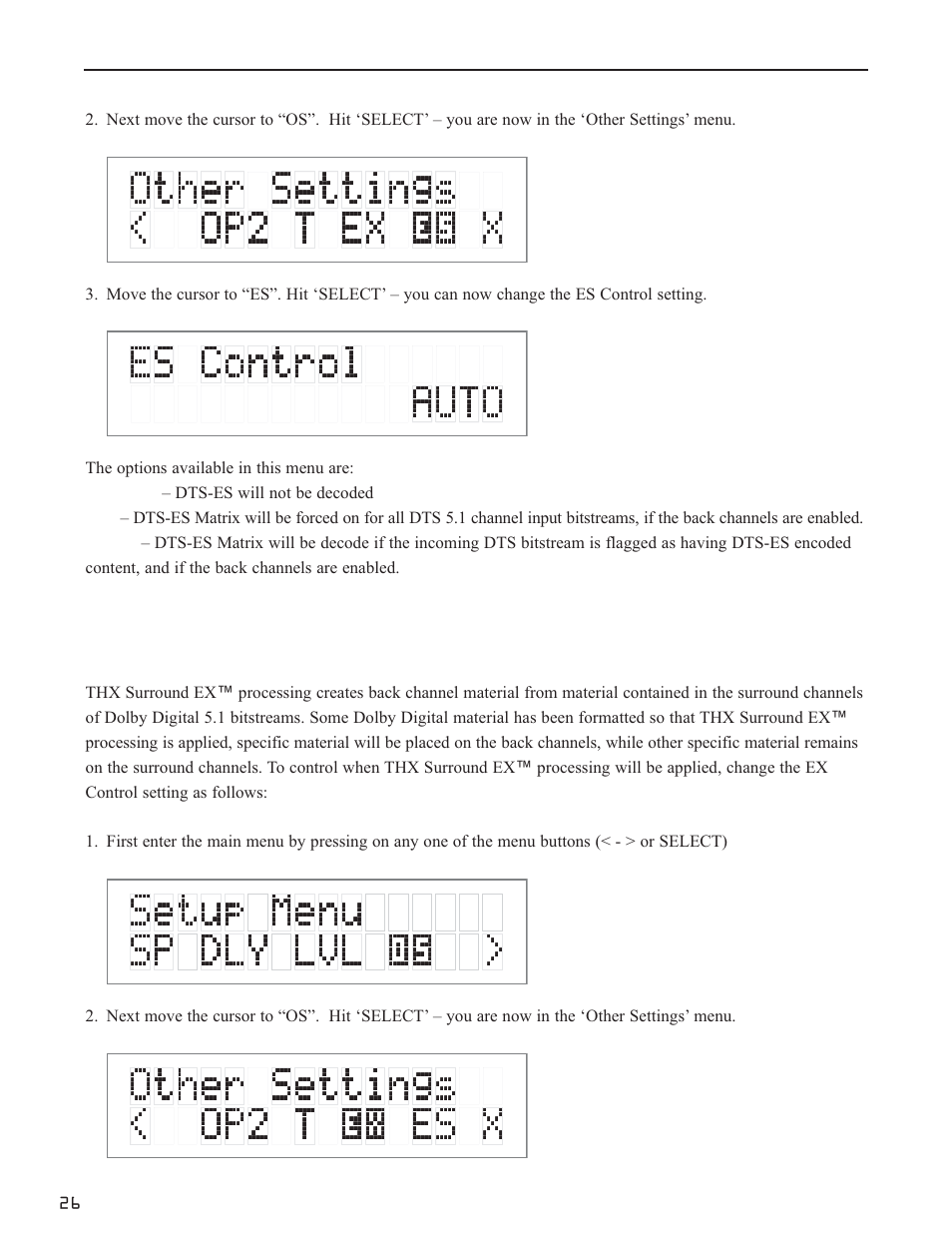 Enabling thx surround ex™ decoding | Bryston SP1.7 User Manual | Page 28 / 40