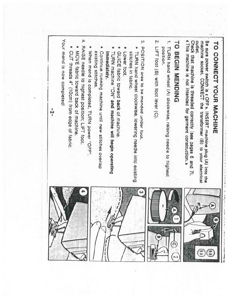 SINGER P-1250 Professional User Manual | Page 3 / 8