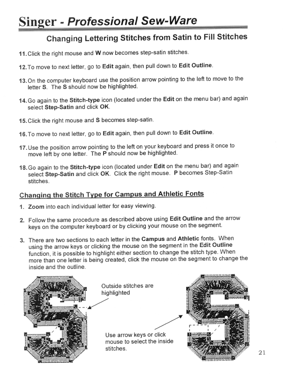 Singer, Professional sew-ware | SINGER PSW 1.10-WORKBOOK User Manual | Page 23 / 80