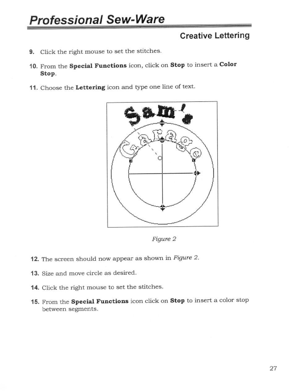 Creative lettering, Professional sew-ware | SINGER PSW 1.10-WORKBOOK User Manual | Page 29 / 80