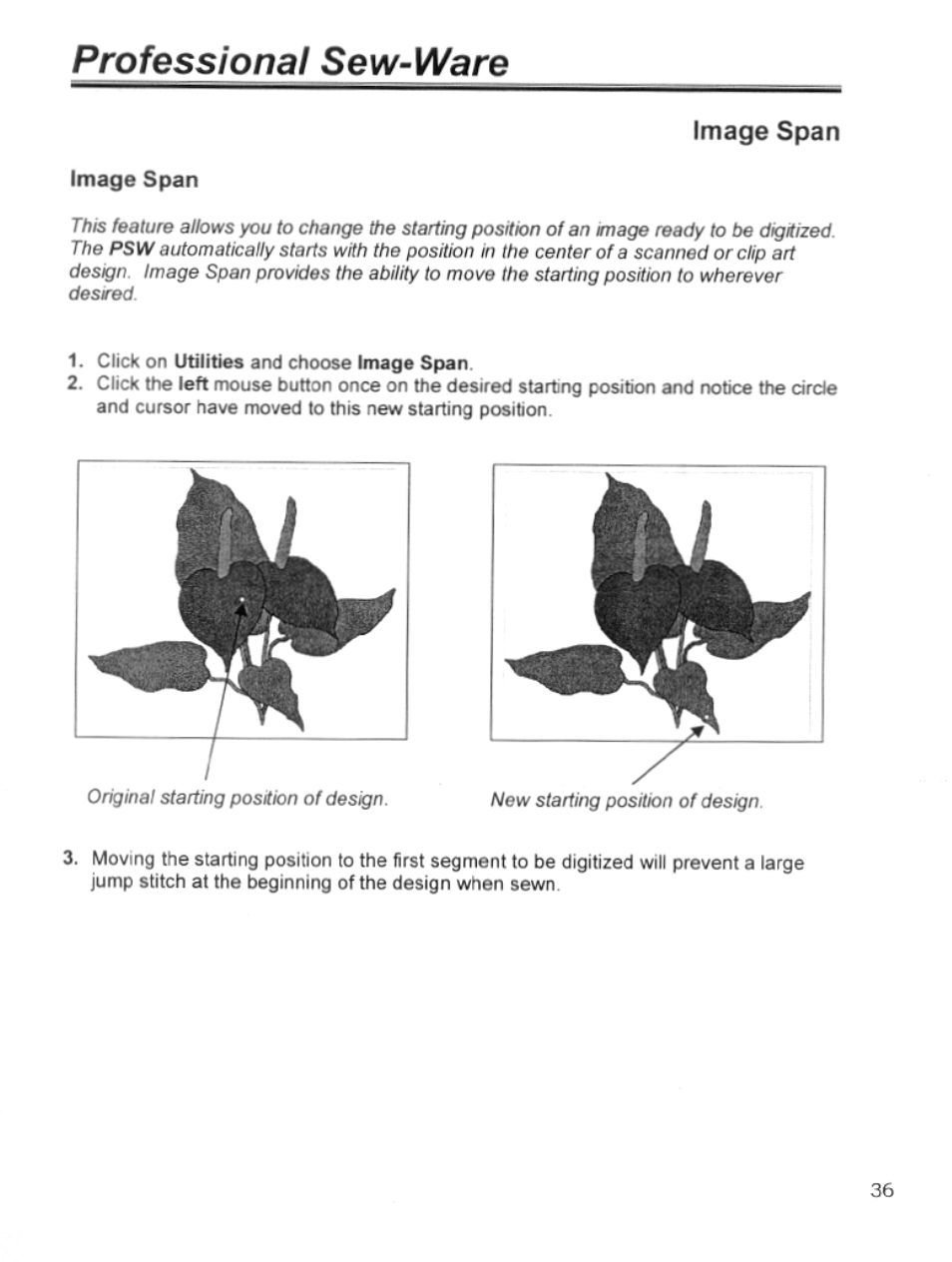 Image span, Professional sew-ware | SINGER PSW 1.10-WORKBOOK User Manual | Page 38 / 80