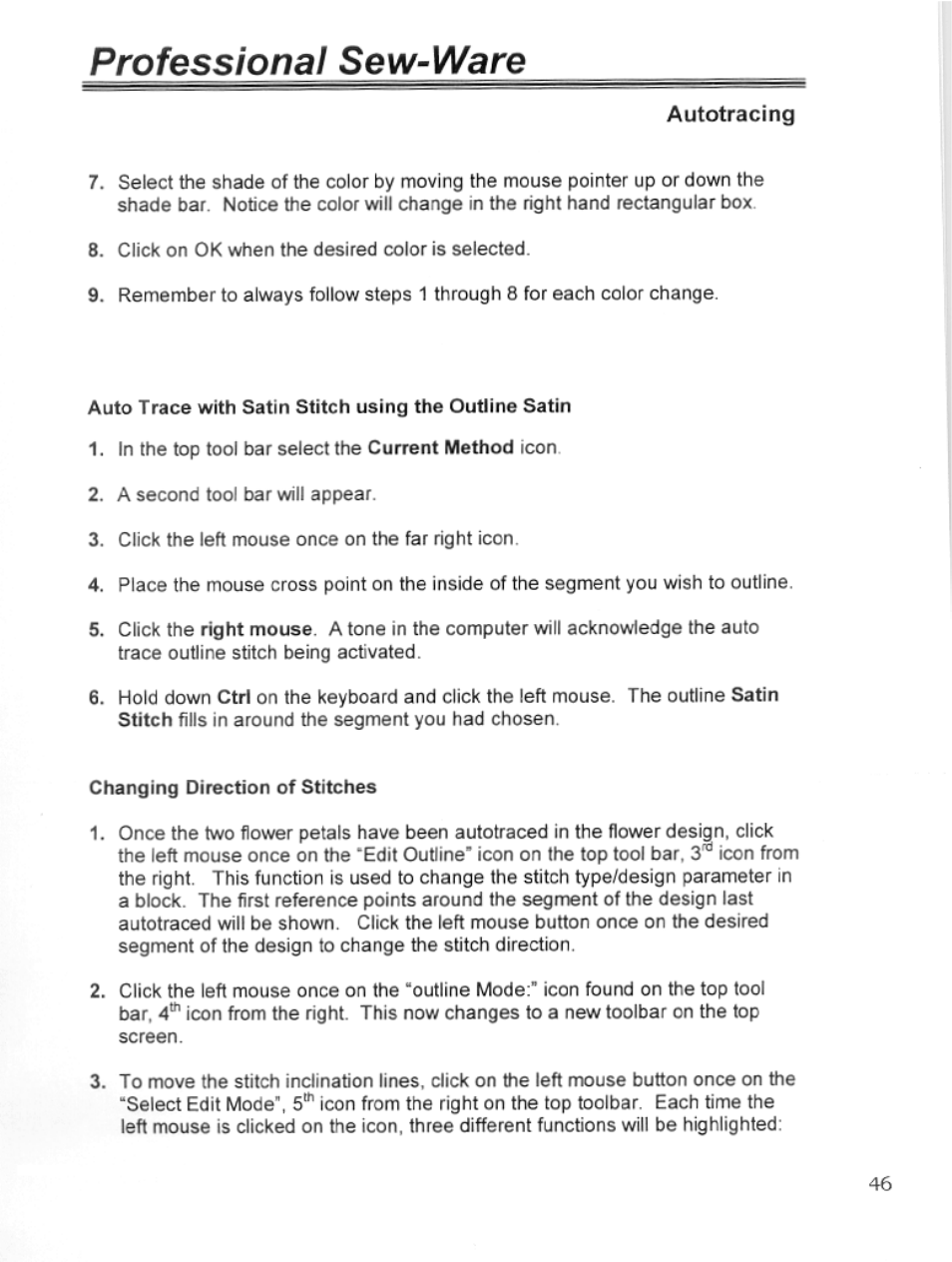 Professional sew-ware | SINGER PSW 1.10-WORKBOOK User Manual | Page 48 / 80