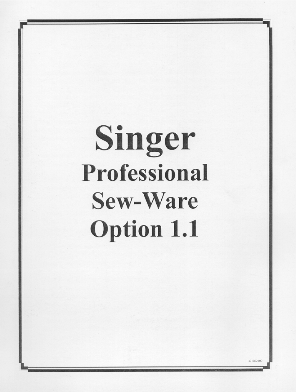 SINGER S10 User Manual | 16 pages