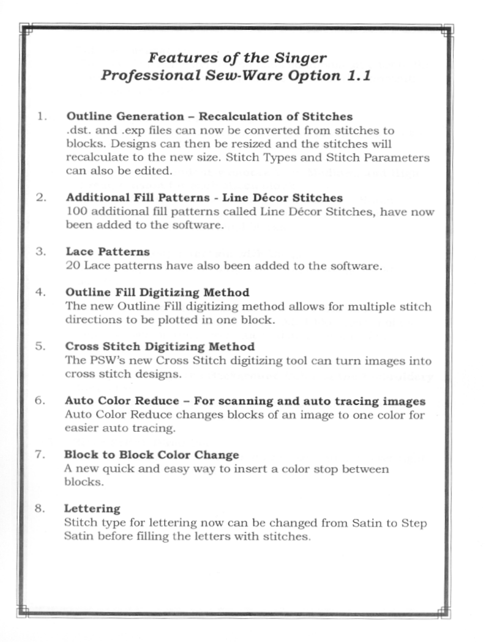 SINGER S10 User Manual | Page 2 / 16