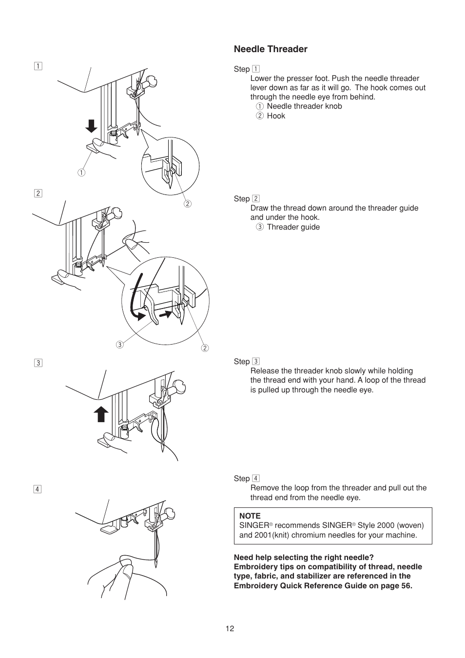 SINGER S10 STUDIO Instruction Manual User Manual | Page 12 / 56