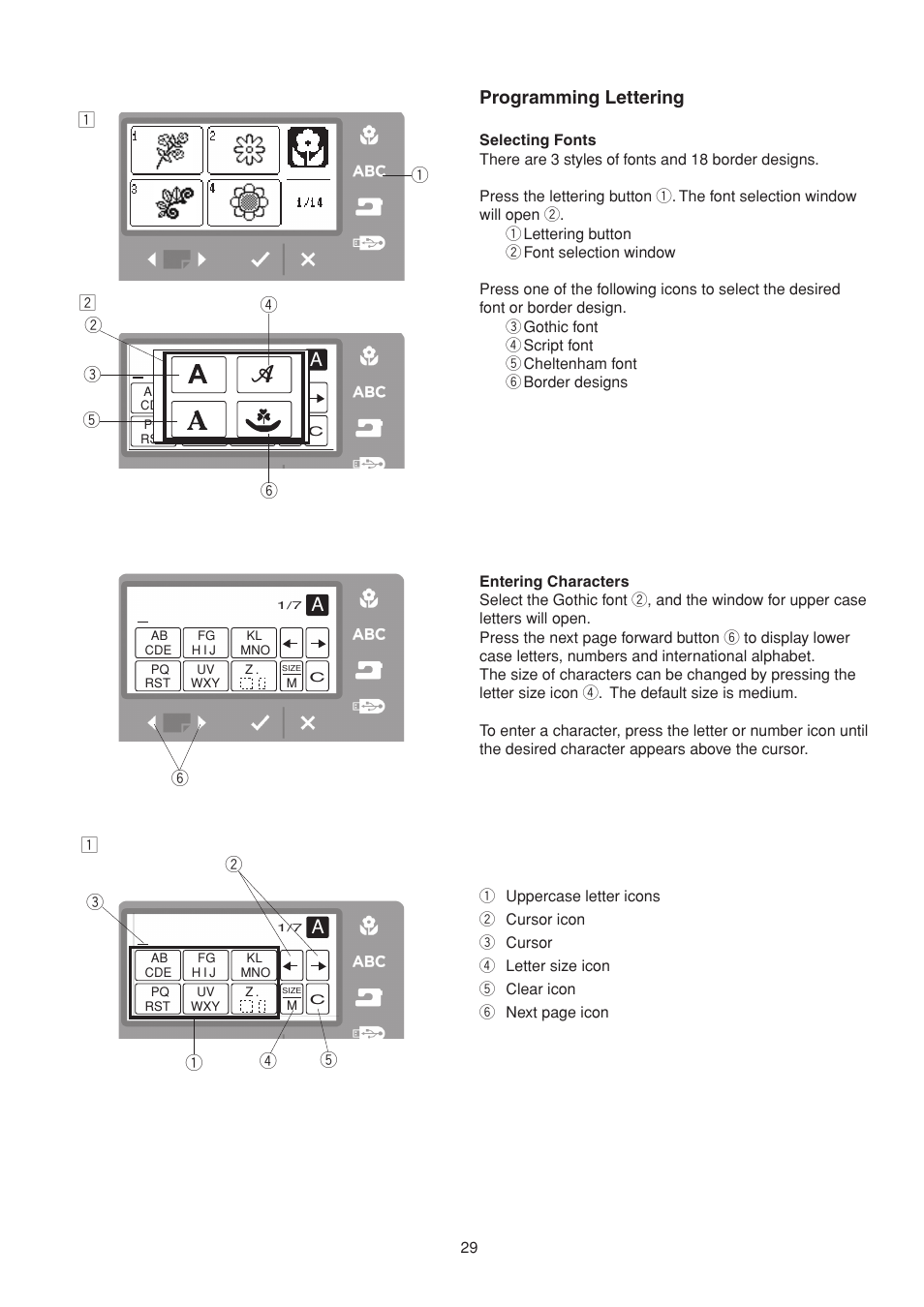 Programming lettering | SINGER S10 STUDIO Instruction Manual User Manual | Page 29 / 56