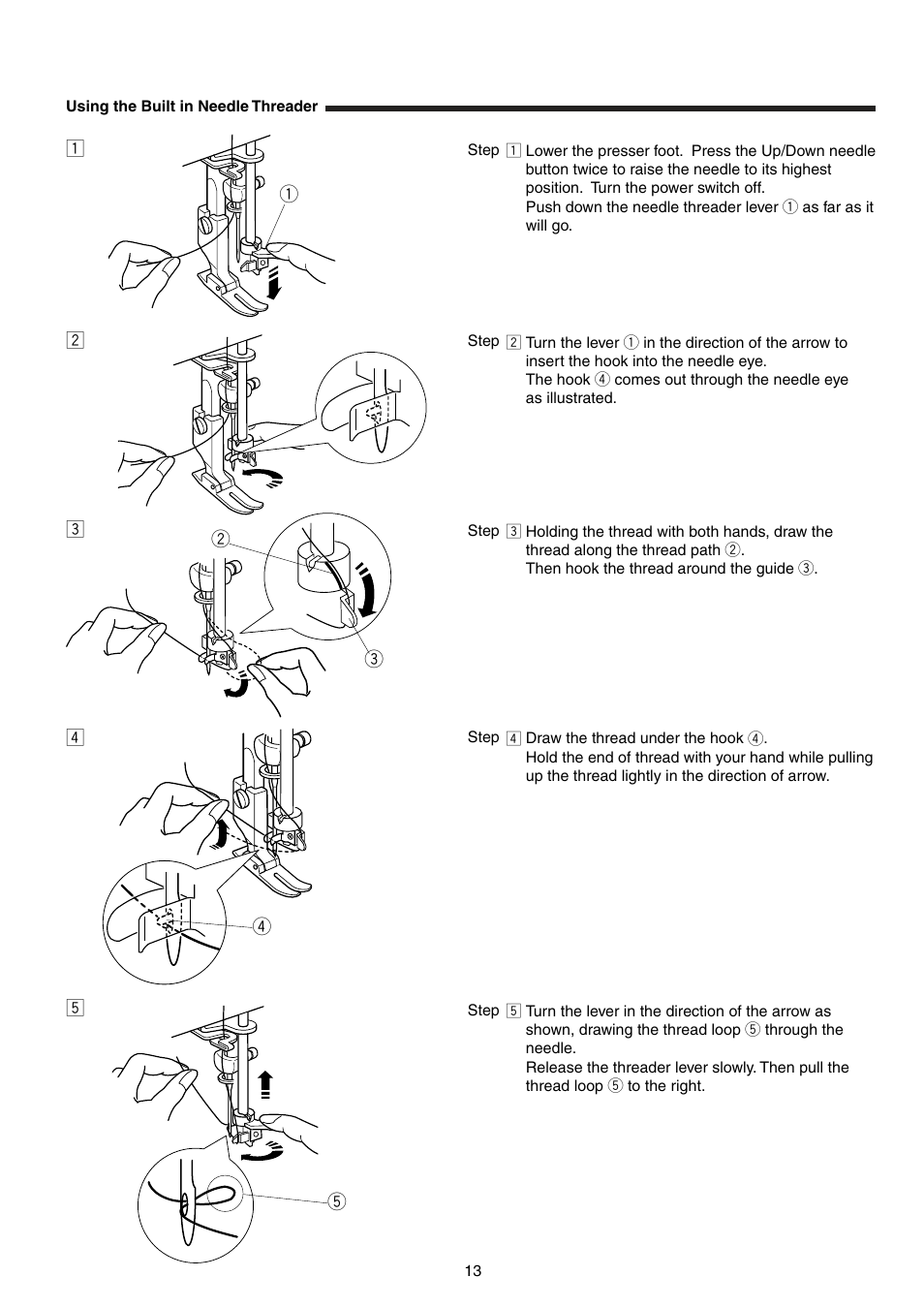 SINGER S18 User Manual | Page 13 / 23