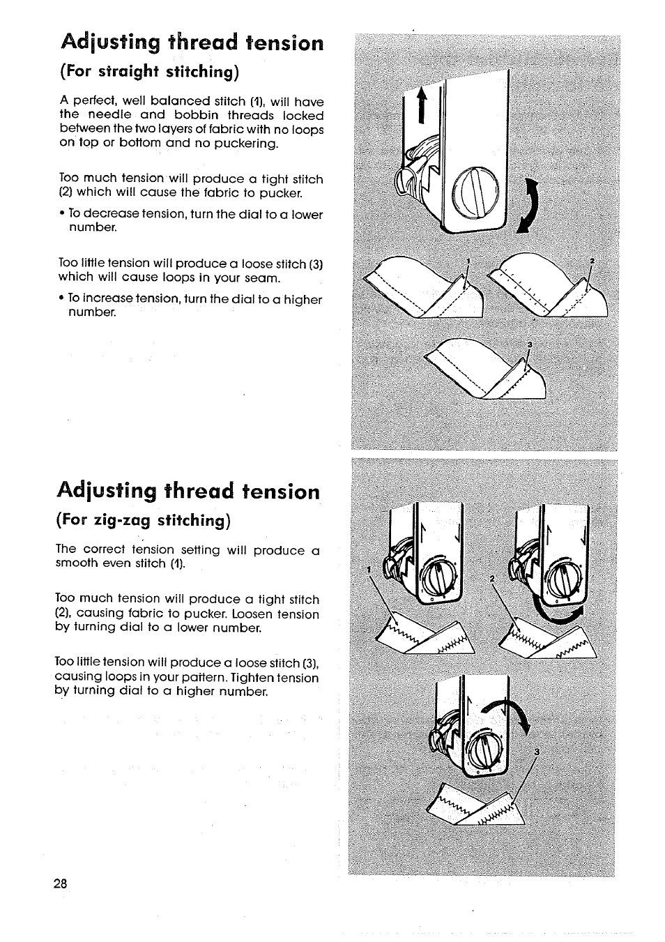 Adjusting thread tension | SINGER SM14 Style Mate User Manual | Page 30 / 68