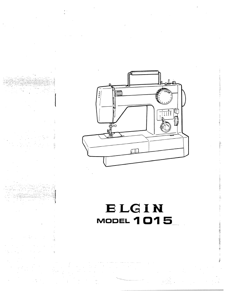 SINGER W1015 Elgin User Manual | 50 pages