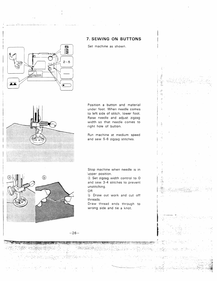 Sewing on buttons | SINGER W1015 Elgin User Manual | Page 29 / 50