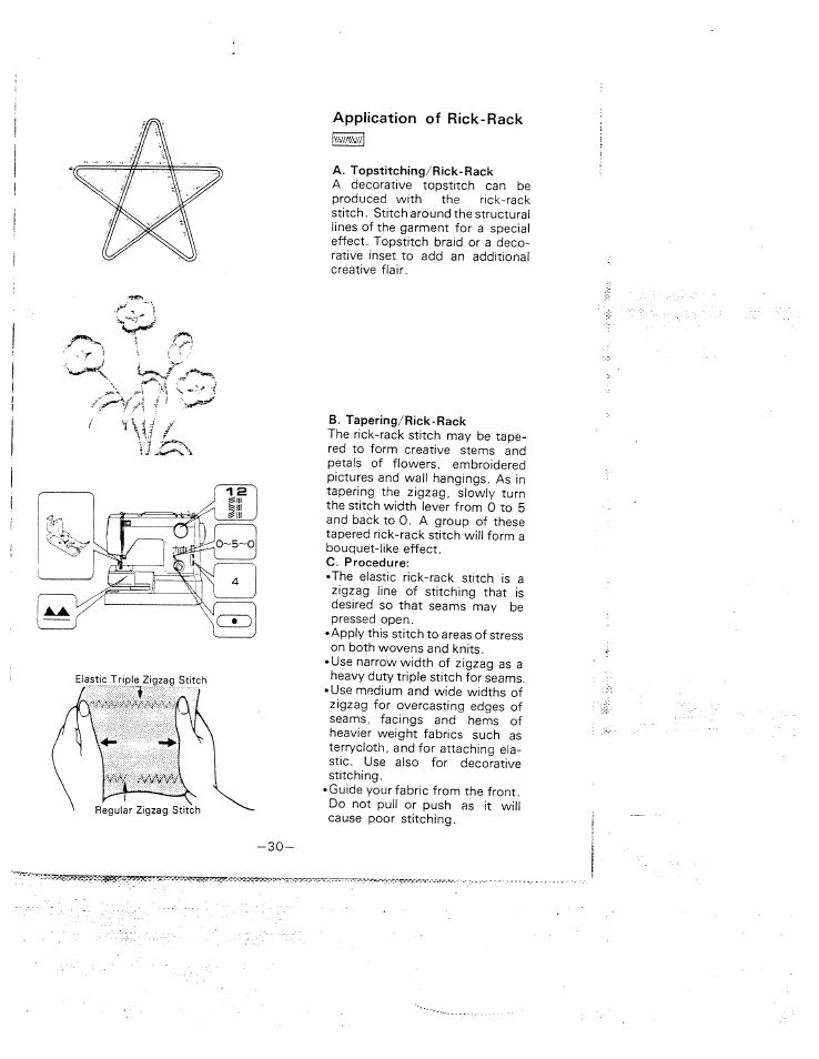 Application of rick-rack | SINGER W1015 Elgin User Manual | Page 33 / 50