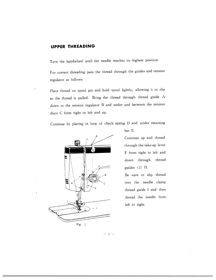 Upper threading | SINGER W102 User Manual | Page 12 / 32