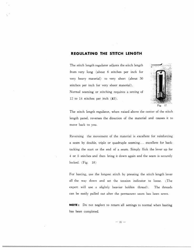SINGER W102 User Manual | Page 19 / 32