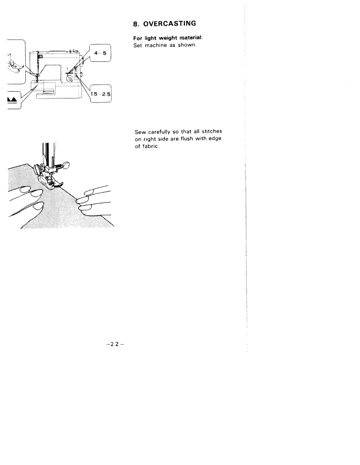 Overcasting | SINGER W1033 User Manual | Page 25 / 32