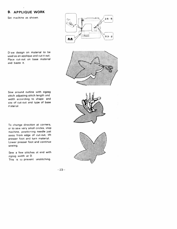 Applique work | SINGER W1033 User Manual | Page 26 / 32