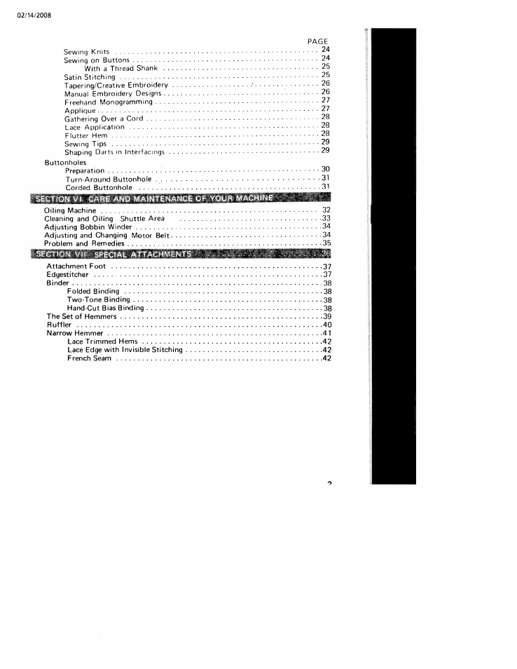 SINGER W106 User Manual | Page 3 / 44