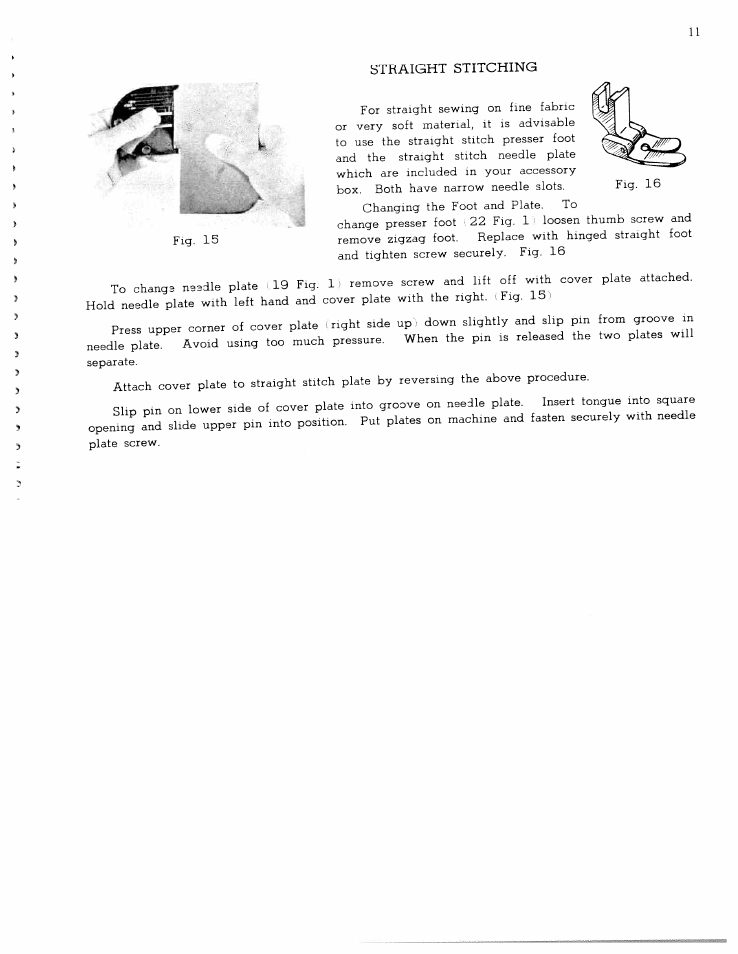 Straight stitching, Straight stitching -12 | SINGER W1065 User Manual | Page 13 / 51