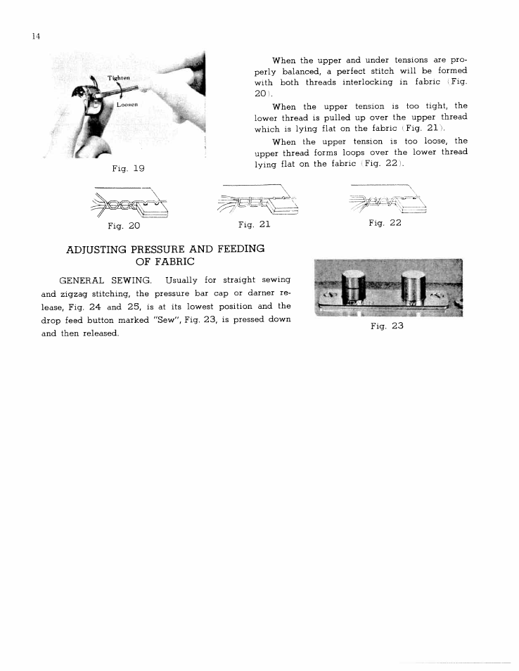 Adjusting pressure and feeding of fabric | SINGER W1065 User Manual | Page 16 / 51