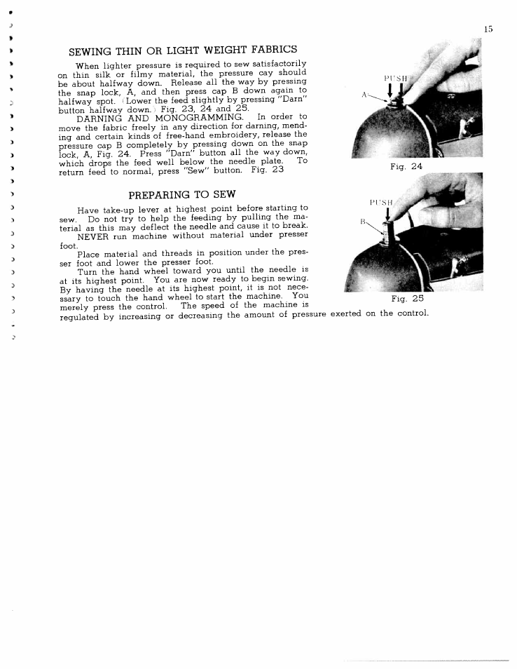 Sewing thin or light weight fabrics, Preparing to sew | SINGER W1065 User Manual | Page 17 / 51