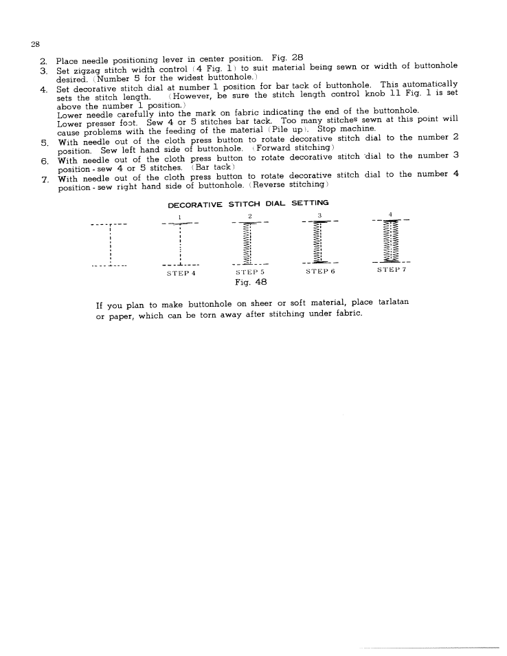SINGER W1065 User Manual | Page 28 / 51