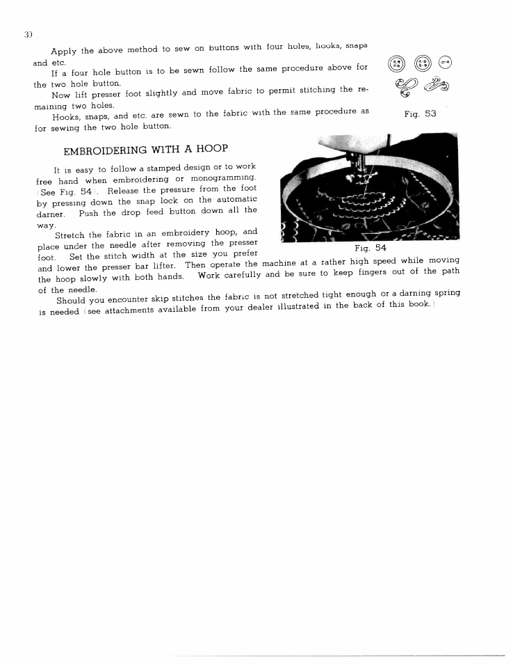Embroidering with a hoop, Embroidering with a hoop u | SINGER W1065 User Manual | Page 30 / 51