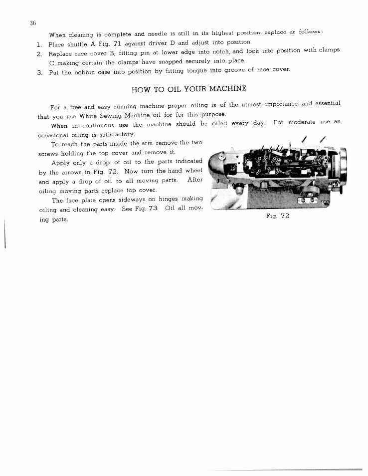 How to oil your machine | SINGER W1065 User Manual | Page 36 / 51