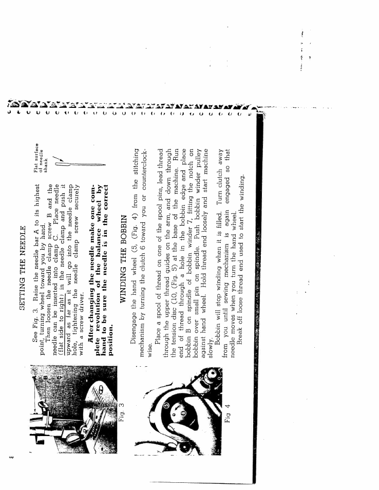 Setting the needle, Winding the bobbin | SINGER W1066 (older model) User Manual | Page 8 / 29