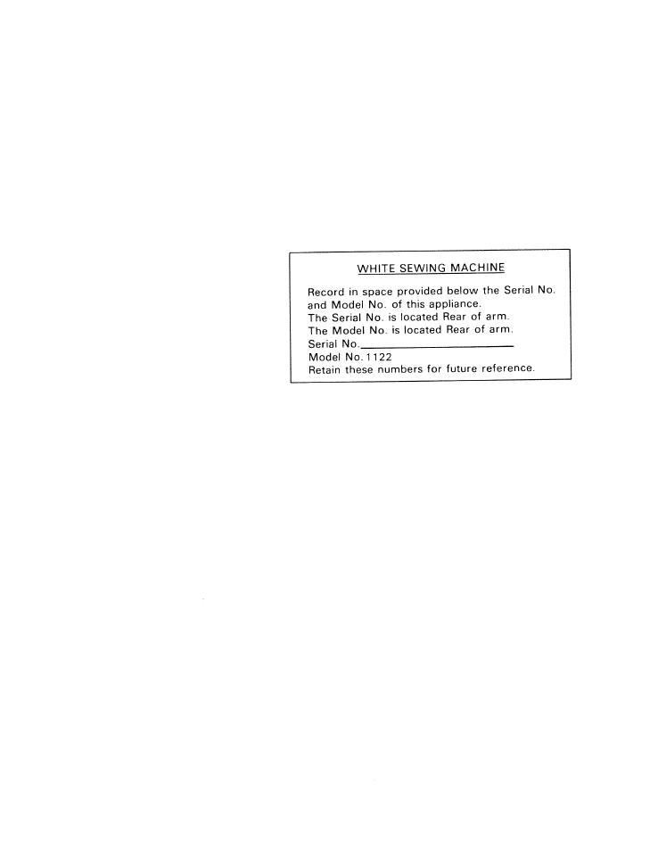 SINGER W1122 User Manual | Page 3 / 50
