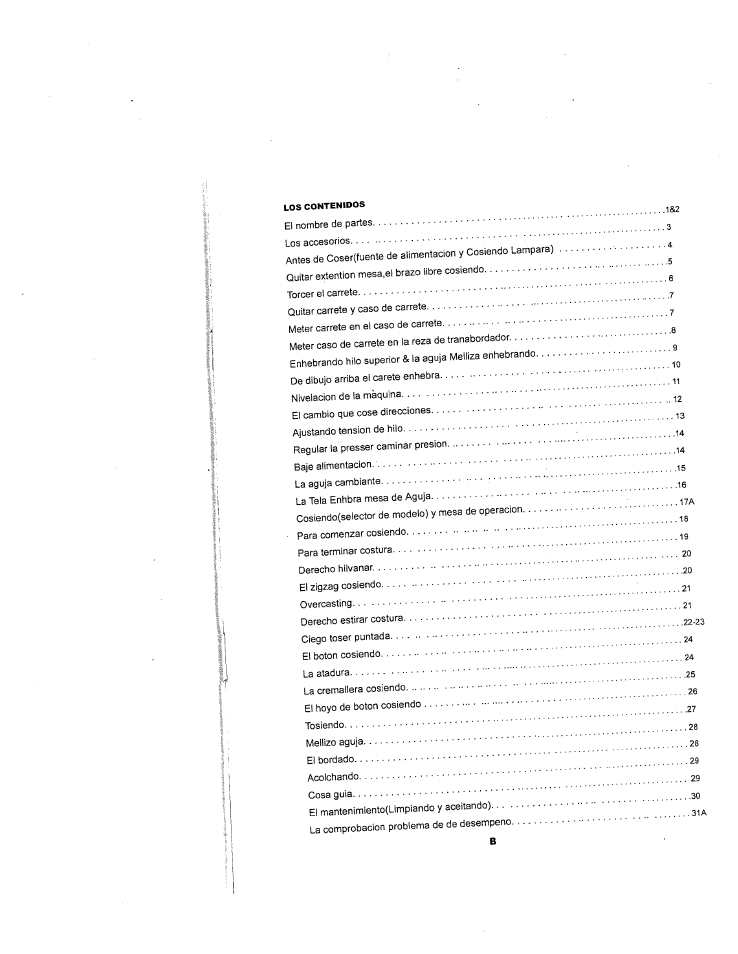 SINGER W1126 User Manual | Page 5 / 38
