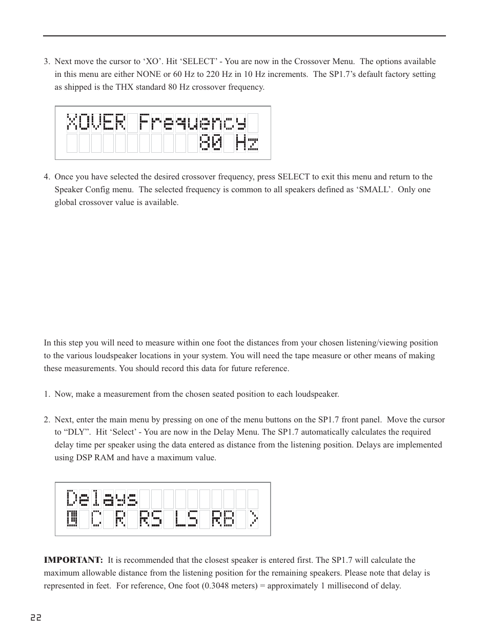 Setting the channel delays | Bryston SP1.7PRECISION User Manual | Page 24 / 40