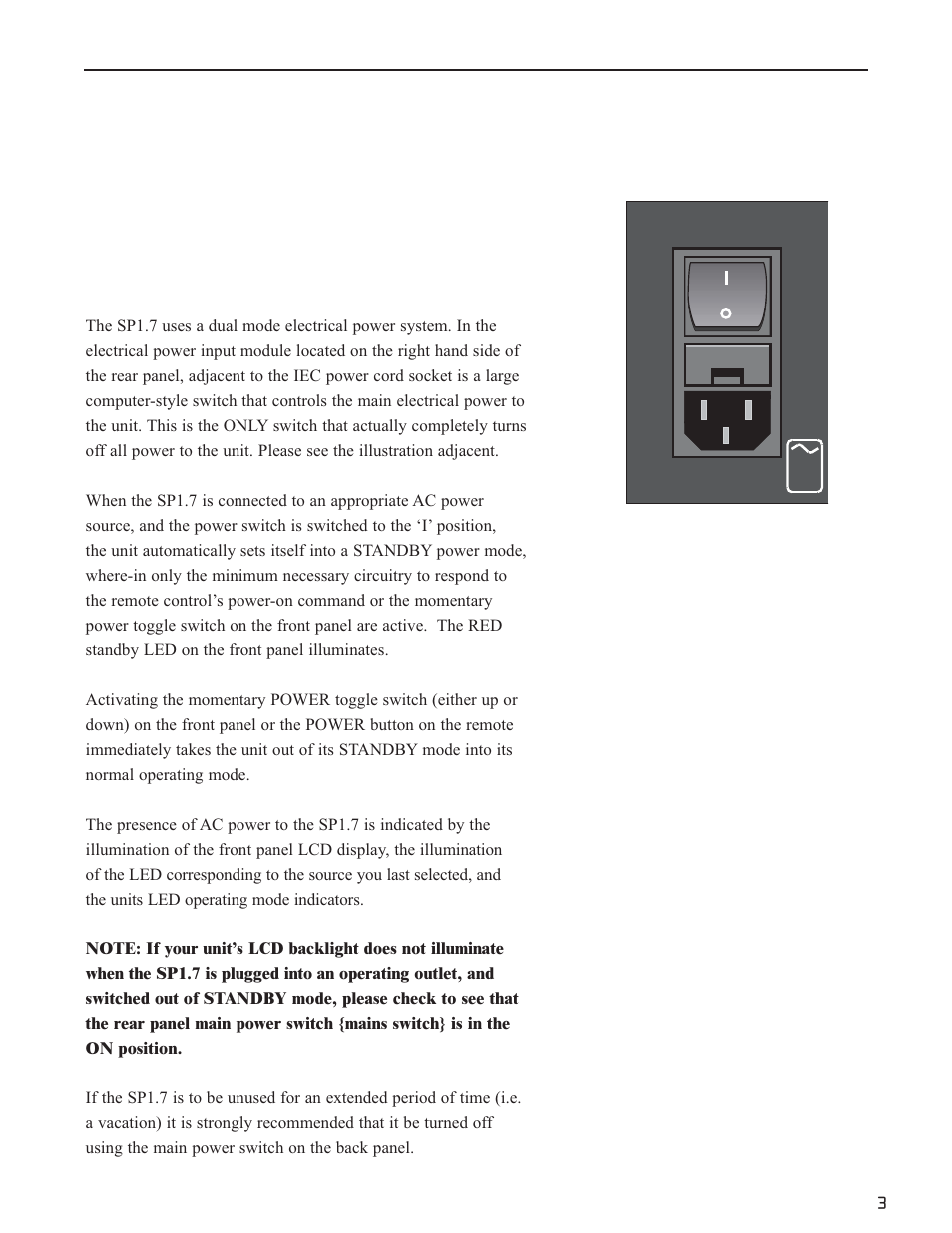 Power | Bryston SP1.7PRECISION User Manual | Page 5 / 40