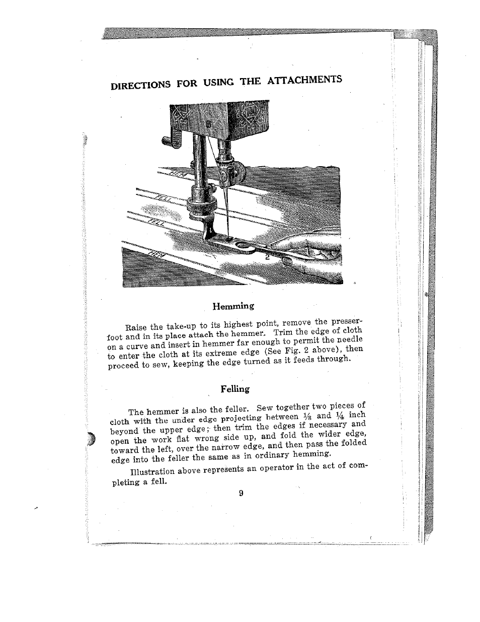 Directions for using the attachments | SINGER W12 User Manual | Page 9 / 27