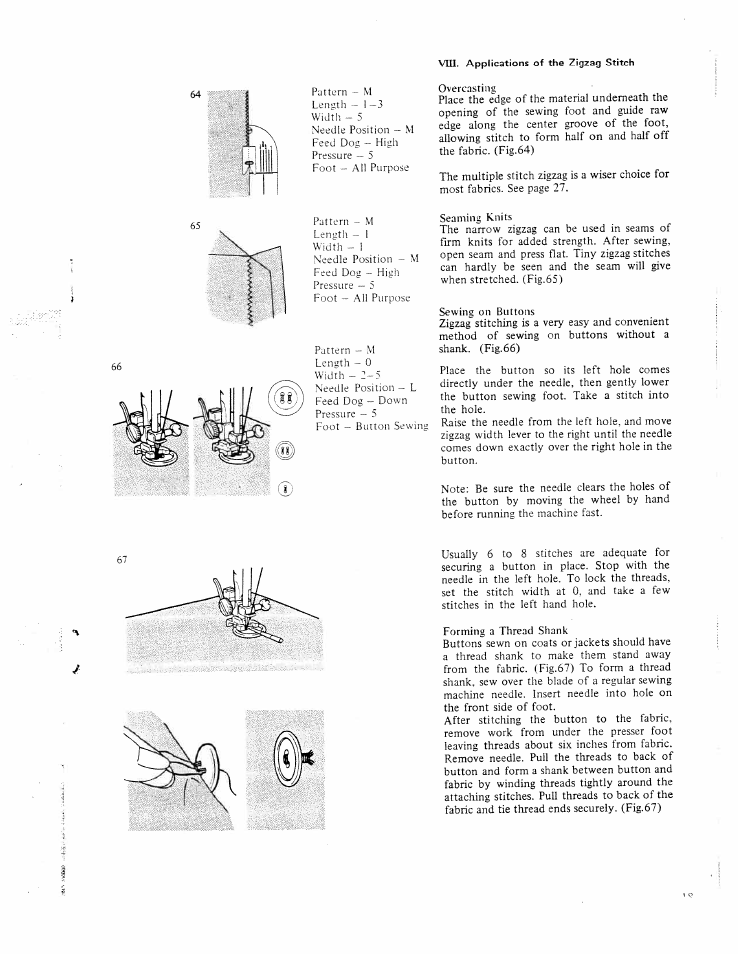 Overcasting, Seaming knits | SINGER W1213 User Manual | Page 20 / 44
