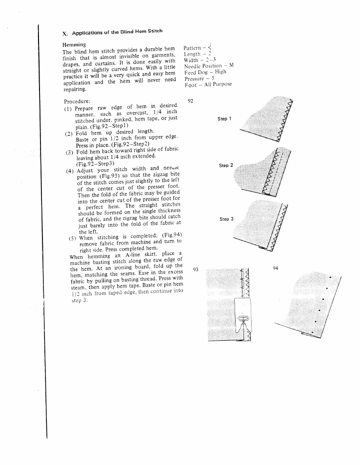 Applications of the blind hem stitch | SINGER W1213 User Manual | Page 27 / 44